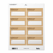 Monochroom Bruin Zakelijk Verzendlabel (Full Sheet)