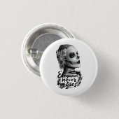 Monochroom Calavera Ronde Button 3,2 Cm (Voorkant /achterkant)