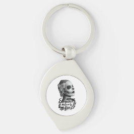 Monochroom Calavera Sleutelhanger