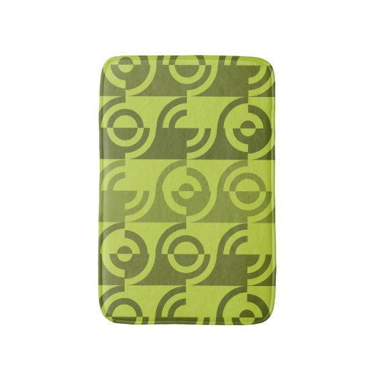 Monochroom cirkelvormig ontwerp - Bath Mat (Voorkant Verticaal)