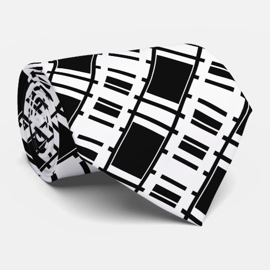 Monochroom Commando Stropdas (Opgerold)