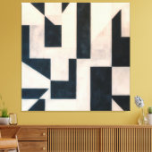 Monochroom Contrast Canvas Afdruk (Insitu (Woonkamer))