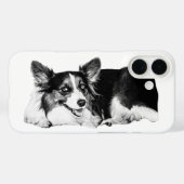 Monochroom Corgi-vertrouwen Case-Mate iPhone Case (Achterkant (horizontaal))