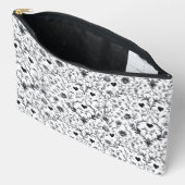 Monochroom Cosmetisch Bloemmotief Etui (Open)