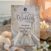 Monochroom Crème Beige Geboetseerde Sprookje Kaart