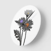 Monochroom Daisys Wall klok (Hoek)