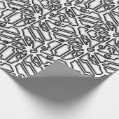 Monochroom doolhof design print cadeaupapier (Hoek)