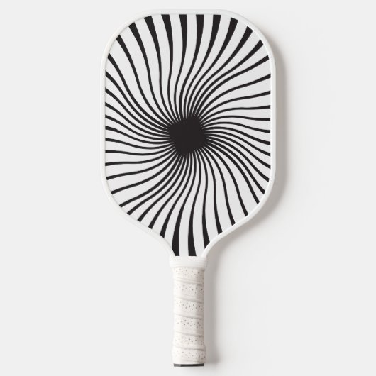 Monochroom Draaiende Spiraal Pickleball Paddle (Voorkant)