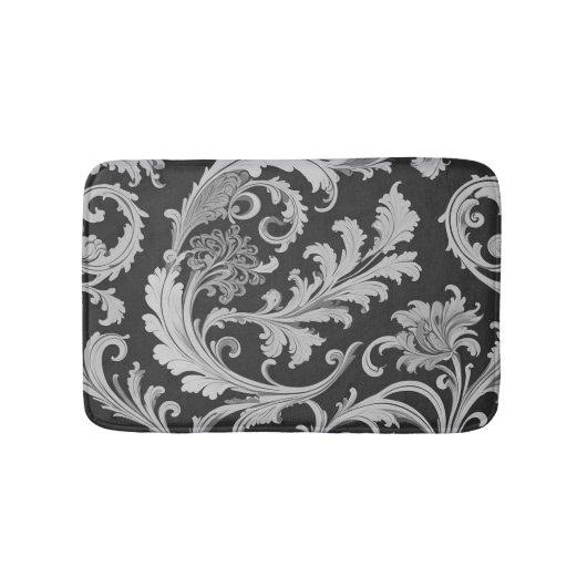 Monochroom Fleur Antiek Badmat (Voorkant)