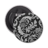 Monochroom Fleur Antiek Button Flesopener (Voorkant)