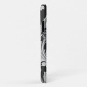 Monochroom Fleur Antiek Case-Mate iPhone Case (Achterkant/rechts)