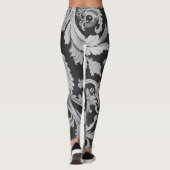 Monochroom Fleur Antiek Leggings (Achterkant)