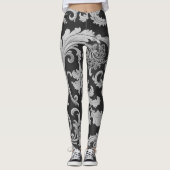 Monochroom Fleur Antiek Leggings (Voorkant)
