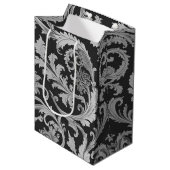 Monochroom Fleur Antiek Medium Cadeauzakje (Voorkant Gekanteld)