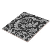 Monochroom Fleur Antiek Patroon Tegeltje (Zijkant)