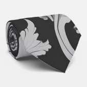 Monochroom Fleur Antiek Stropdas (Opgerold)