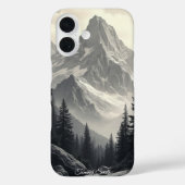 monochroom gebergte Case-Mate iPhone case (Achterkant)