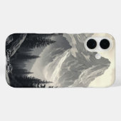 monochroom gebergte Case-Mate iPhone case (Achterkant (horizontaal))