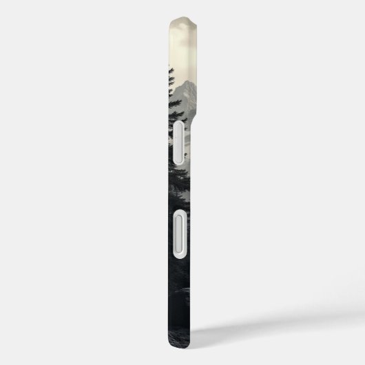 monochroom gebergte Case-Mate iPhone case (Achterkant / Rechts)