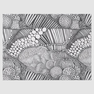 Monochroom geometrisch abstract lijnkunstpatroon tissuepapier