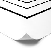 Monochroom geometrisch minimalistisch Abstract geo Poster (Hoek)