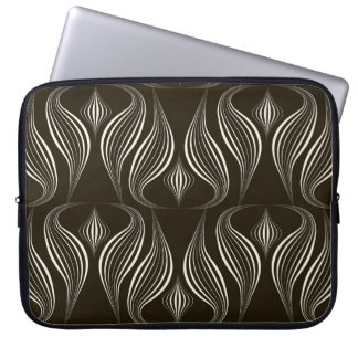 Monochroom geometrisch: moderne textuur laptop sleeve