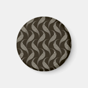 Monochroom : Geometrisch naadloos Ornament. Magneet