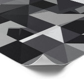 Monochroom geometrisch patroon met driehoekige vor poster (Hoek)