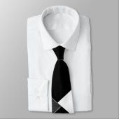 Monochroom geometrisch raster zwart wit grijs stropdas (Gebonden)