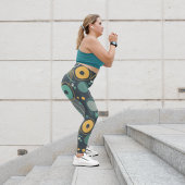 Monochroom gestreepte circulaires leggings