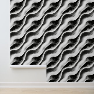 Monochroom golf abstract patroon – Minimalistische Behang
