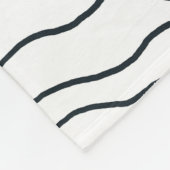 Monochroom golfpatroon, moderne abstracte lijnkuns fleece deken (Hoek)