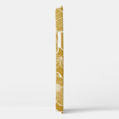Monochroom Gouden Bloemen: Abstract Naadloos Case-Mate iPhone Case (Achterkant / Rechts)