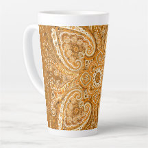 Monochroom gouden paisleymotief