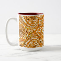 Monochroom gouden paisleymotief