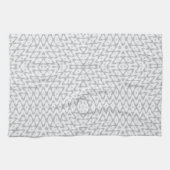 Monochroom grijs en wit geometrisch theedoek (Horizontaal)