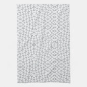 Monochroom grijs en wit geometrisch theedoek (Verticaal)