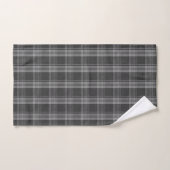 Monochroom grijs geruit bad handdoek (Handdoek)
