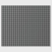 Monochroom grijs geruit cadeaupapier (Vlak)