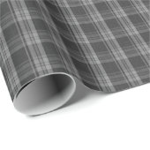 Monochroom grijs geruit cadeaupapier (Rol Hoek)