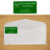 Monochroom groen bedrijfsmerk op adreslabel etiket