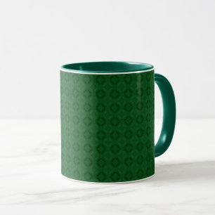 Monochroom groen elegant geometrisch patroon. mok