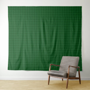 Monochroom groen elegant geometrisch patroon. wandkleed