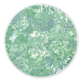 Monochroom groen marmer keramische knop (Voorkant)