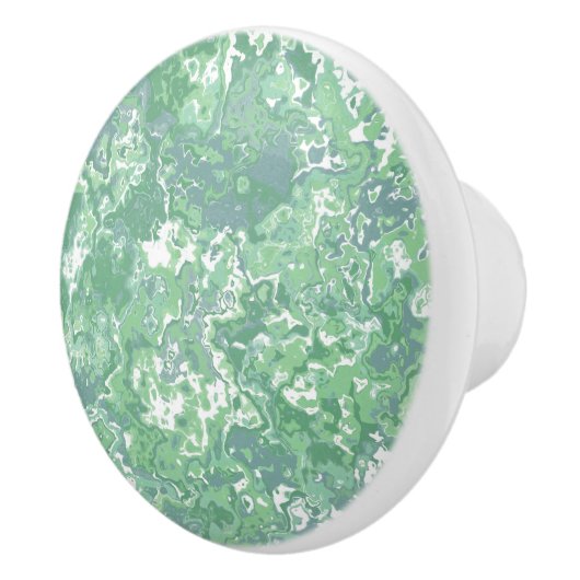 Monochroom groen marmer keramische knop (Rechts)