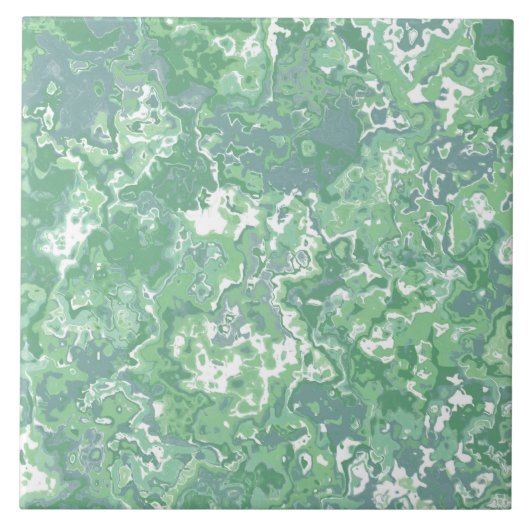 Monochroom groen marmer tegeltje (Voorkant)