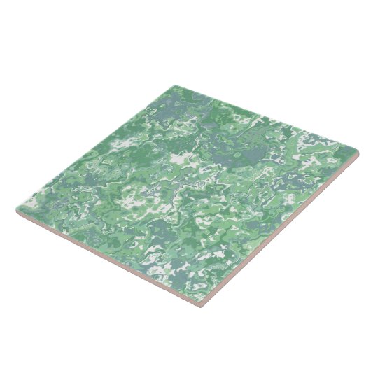 Monochroom groen marmer tegeltje (Zijkant)