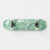Monochroom groene marmer persoonlijk skateboard (Horizontaal)