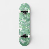 Monochroom groene marmer persoonlijk skateboard (Voorkant)