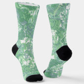 Monochroom groene marmer sokken (Gebogen)